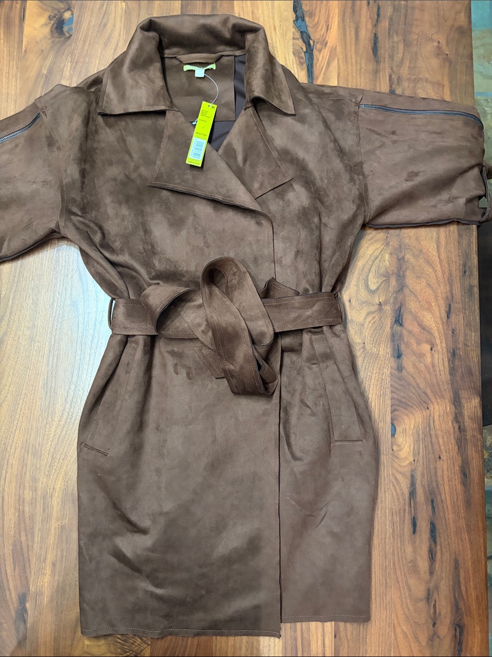 Gianni Bini Chocolate Brown Faux Suede Jacket